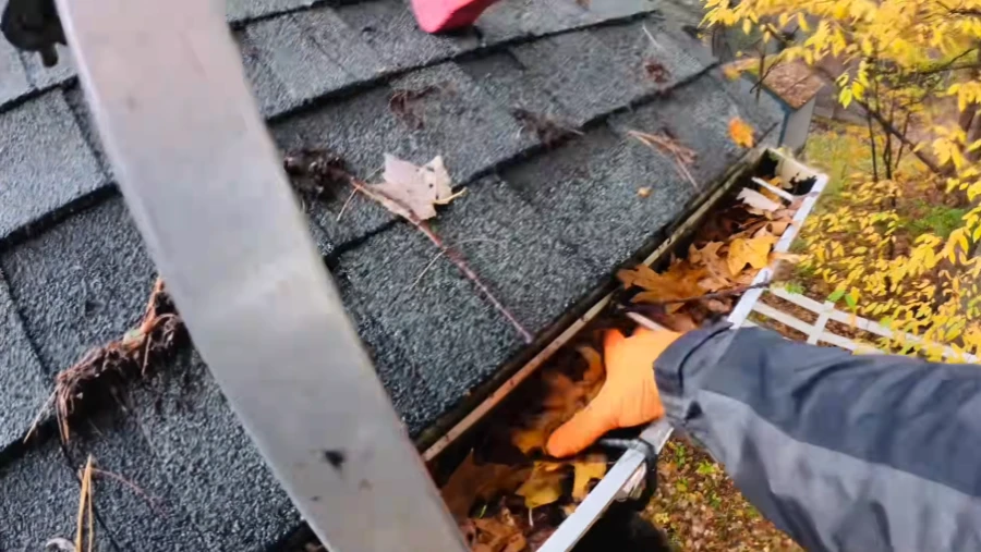 Recently completed gutter cleaning project in Wilmington, NC