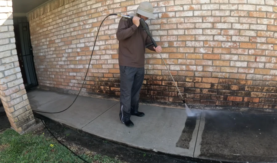 Recently completed pressure washing project in Landfall, NC