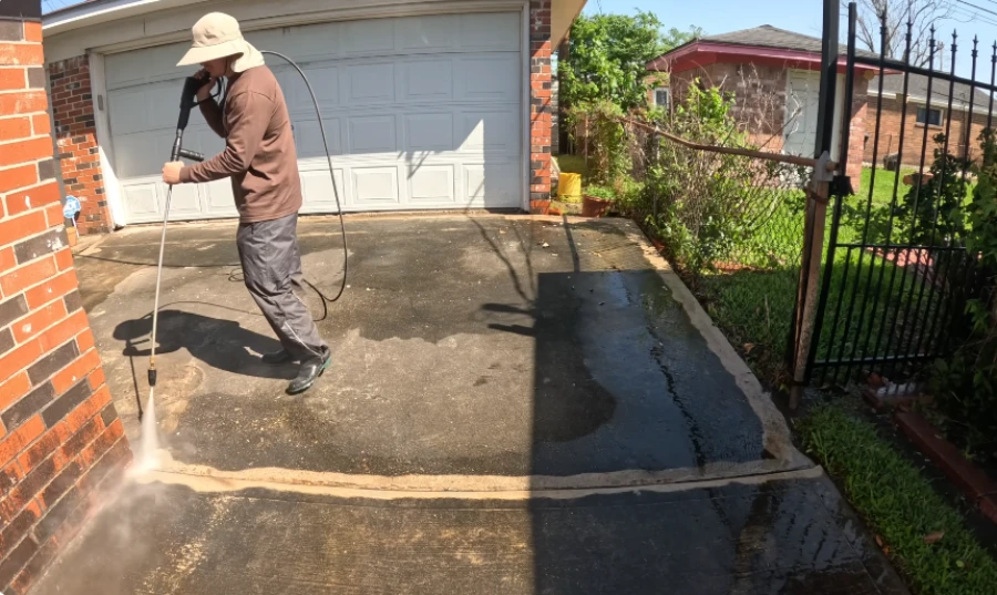 Recently completed pressure washing project in Masonboro, NC